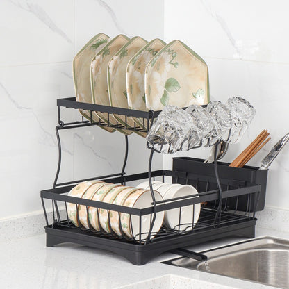 Dish Drying Rack | Dish Rack with Water Drainage Spout
