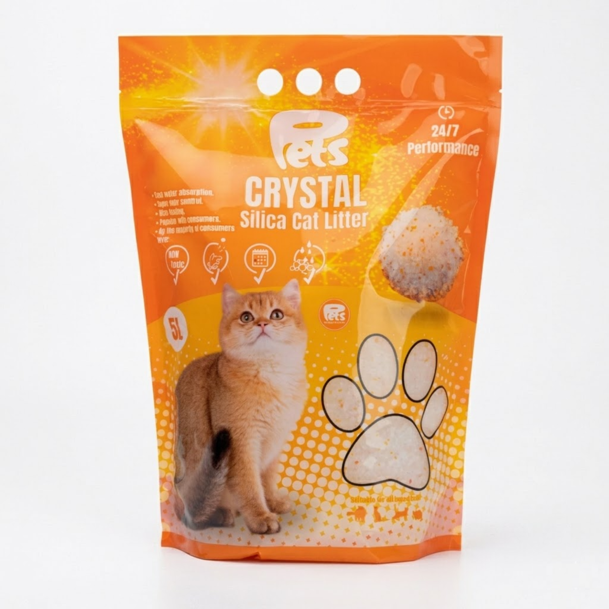 Crystal Silica Cat Litter | High Absorption Cat Litter
