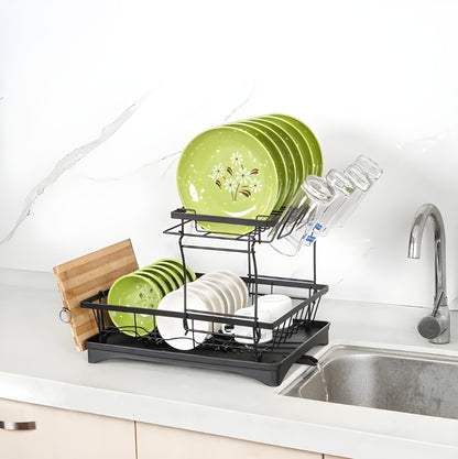 Dish Drying Rack | Dish Rack with Water Drainage Spout