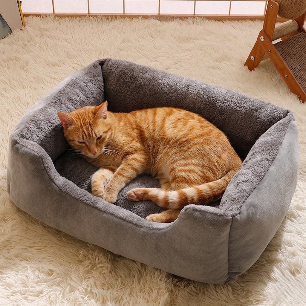 Grey Cat Bed in Qatar