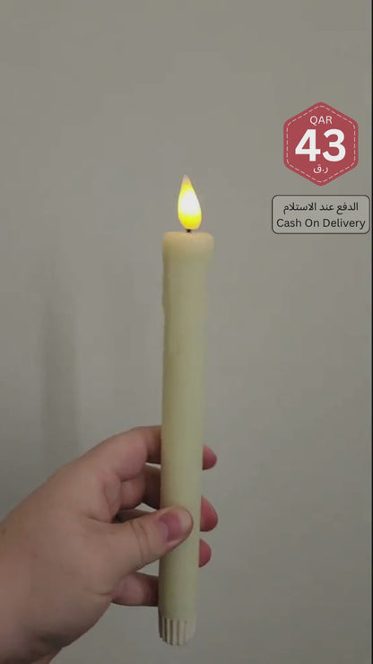 شموع LED | مجموعة من ٤ | شموع كهربائية بدون نار