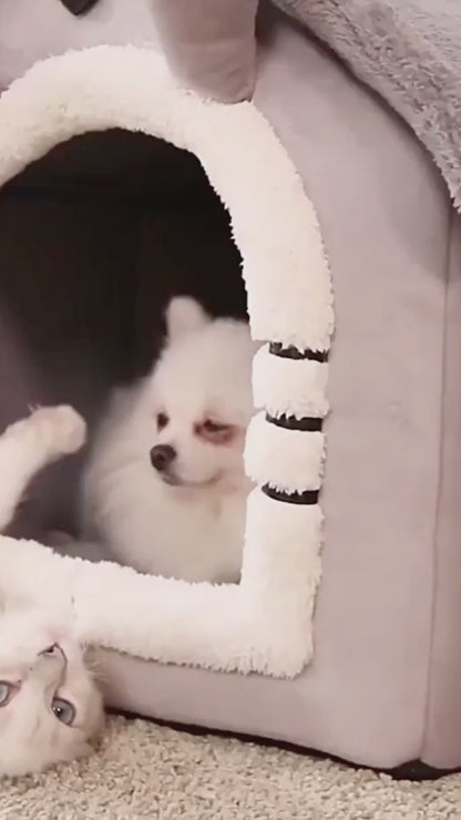 Indoor Cat House | Soft Plush Pet House