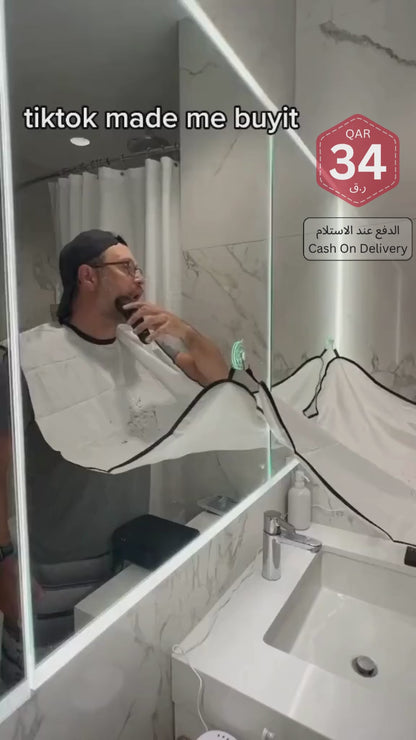 مريلة قص الشعر | قطعة قماش لقص الشعر مزودة بأكواب شفط