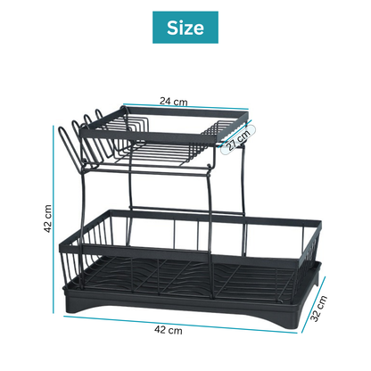 Dish Drying Rack | Dish Rack with Water Drainage Spout