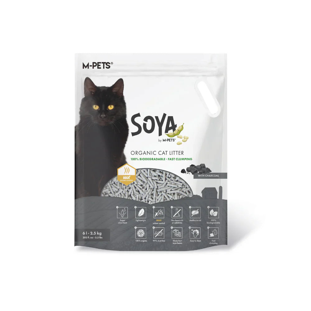 M-Pets Soya Cat Litter | Charcoal